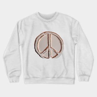 Peace Sign Rose Gold Shadow Silhouette Anime Style Collection No. 267 Crewneck Sweatshirt